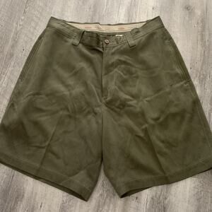 Tommy Bahama Silk Shorts Mens 32 RELAX Green Flat Front Bermuda Golf